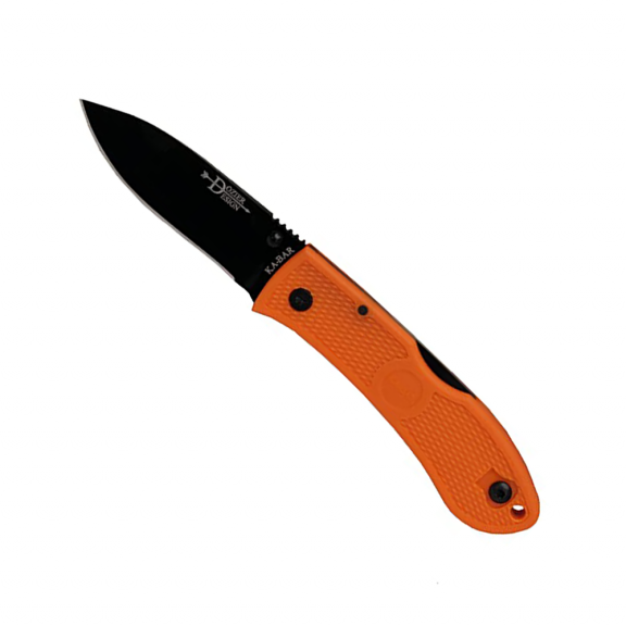 KaBar Dozier Folding Hunter Plain Blade Blaze Orange EXURBIA
