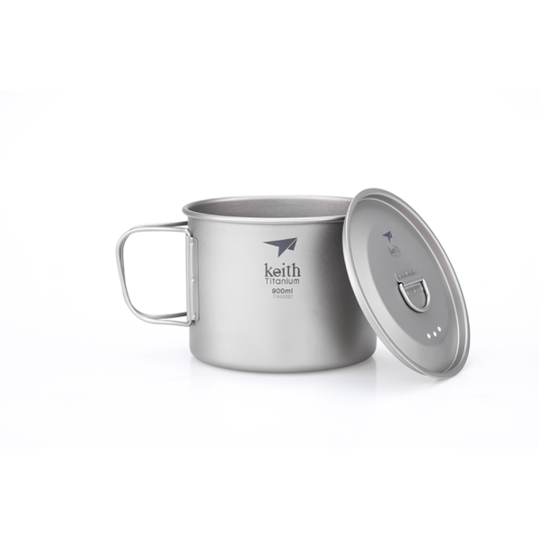 KETI3209-Single-Wall-Titanium-Mug-with-Folding-Handle-and-Lid-900ml